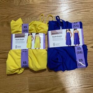Mondetta Youth Dresses in Yellow and Blue